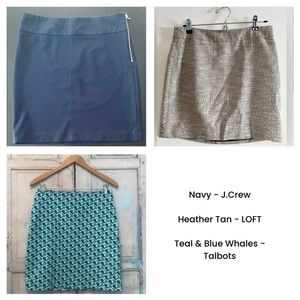 Three Skirts Size 4 - J.Crew, Talbots, LOFT